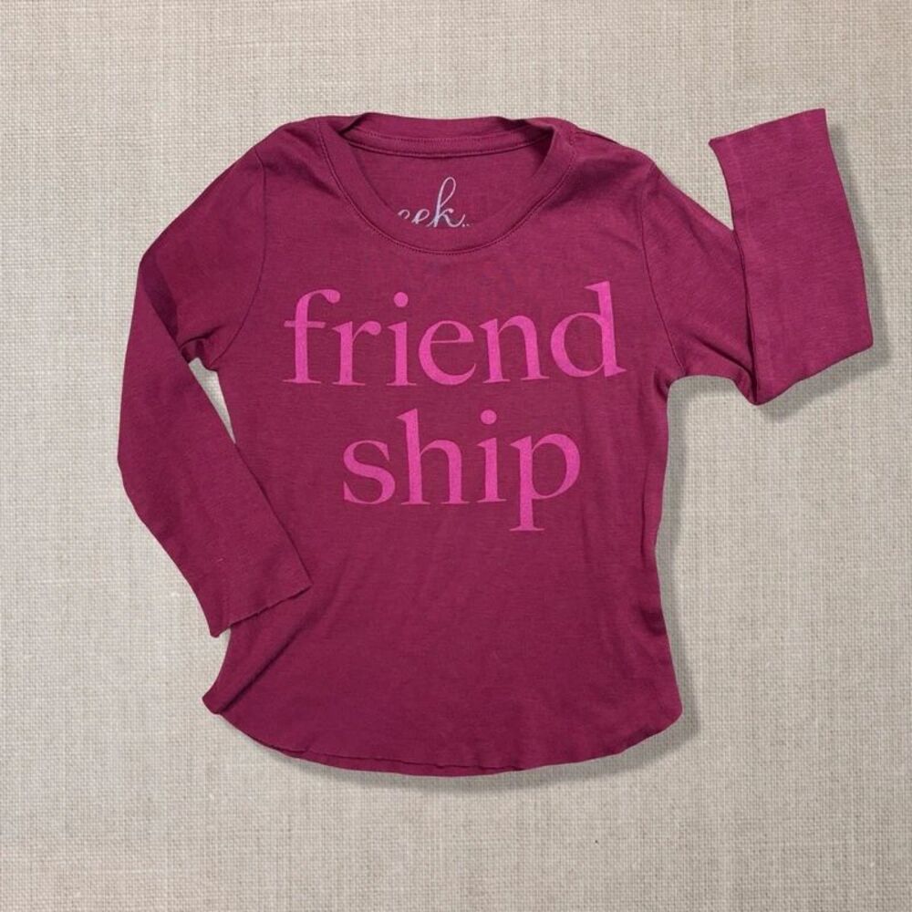 PEEK Little Peanut 12-18M Friendship Purple Long Sleeve Graphic Tee